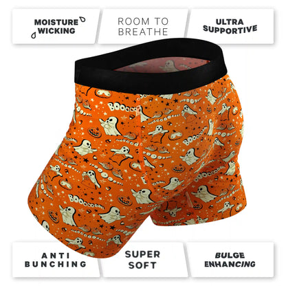 The Paranormal Entitty | Ghost Busts Ball Hammock® Pouch Underwear With Fly